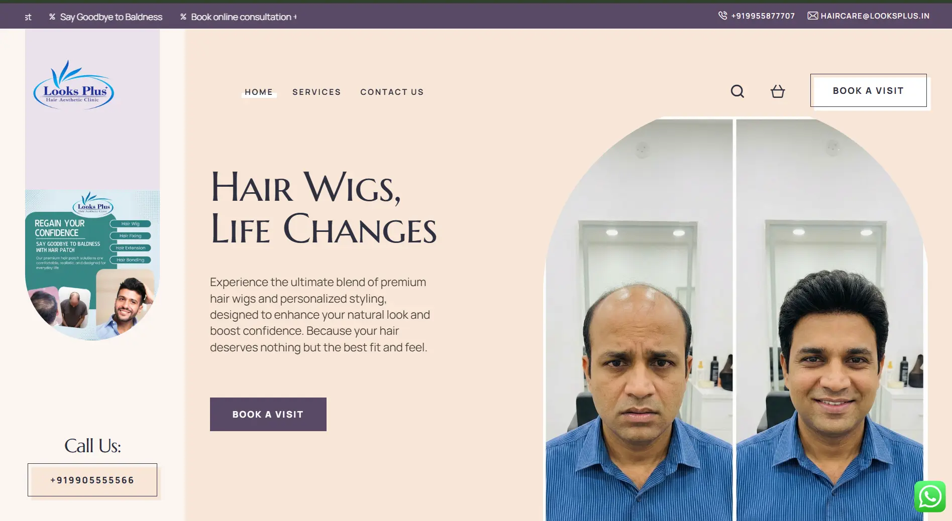 LooksPlus desktop view