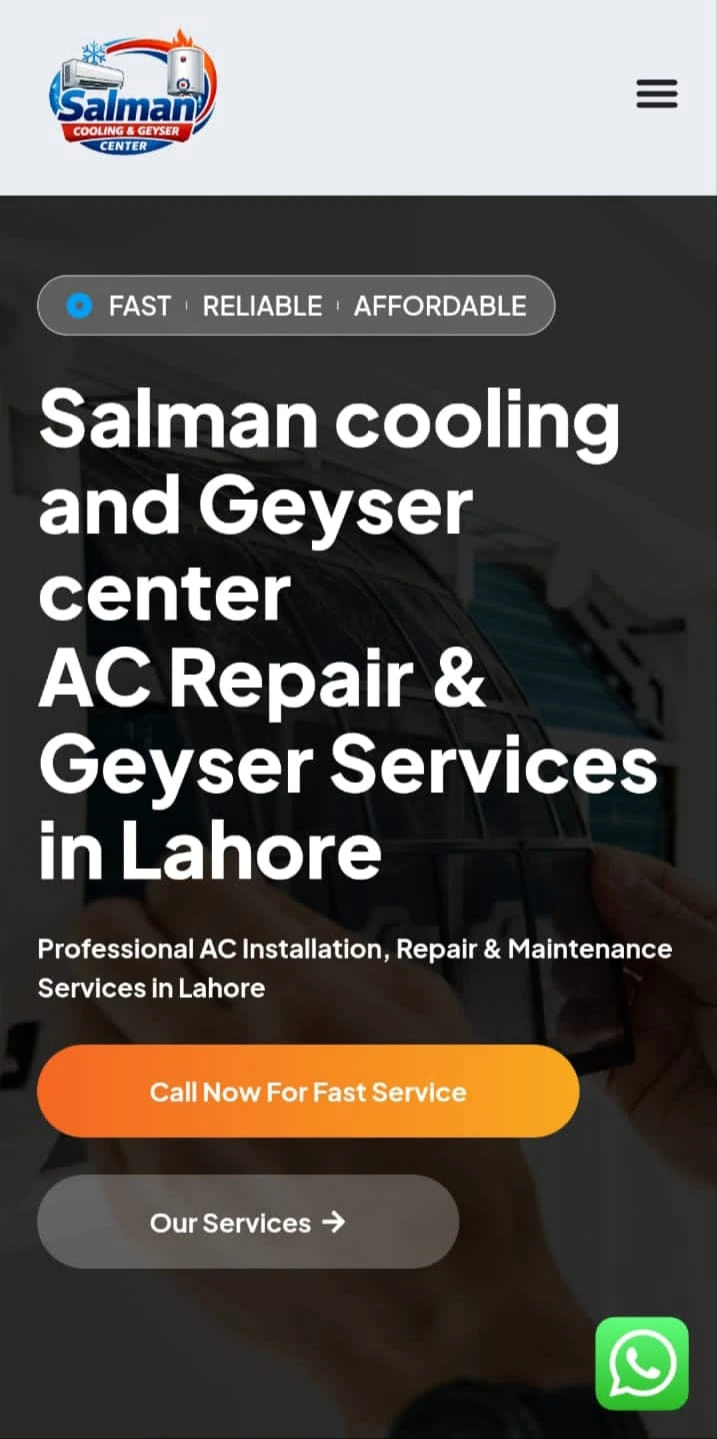 Salman Center mobile view
