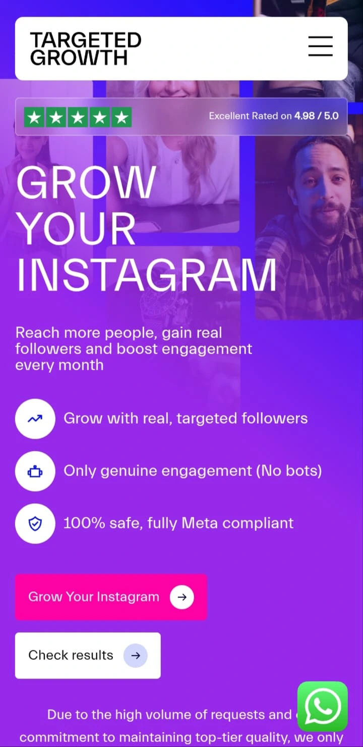 Targeted Growth mobile view